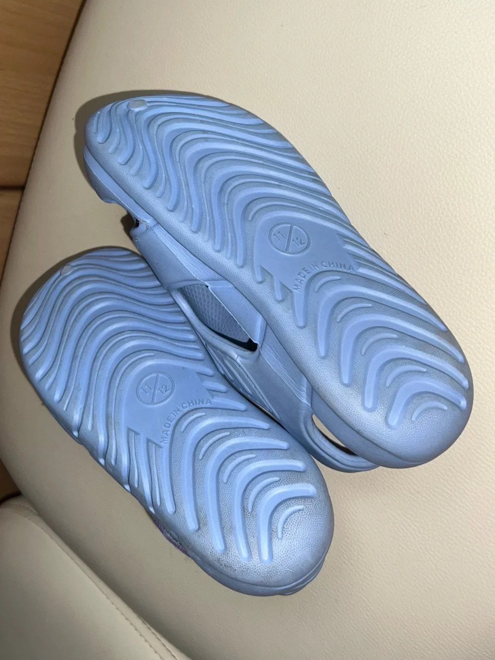 Disney Light Blue Kids Sandal Clogs with Princess Motifs